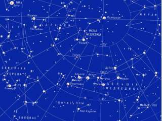 Карта звездного неба.